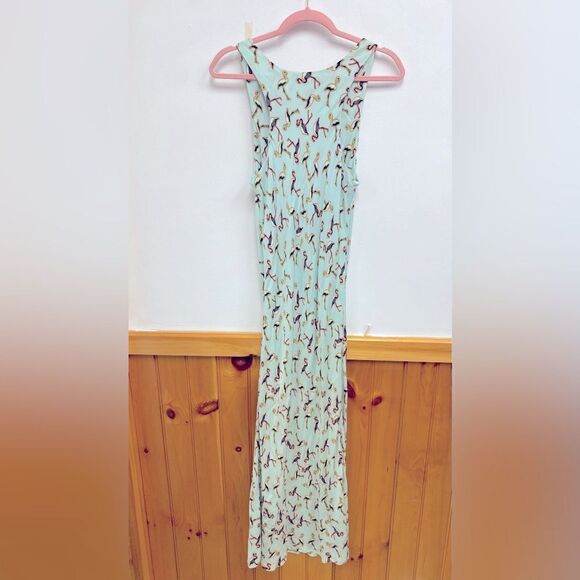 PIAMITA FLAMINGO PRINT MIFI DRESS SZ L - Picture 5 of 7